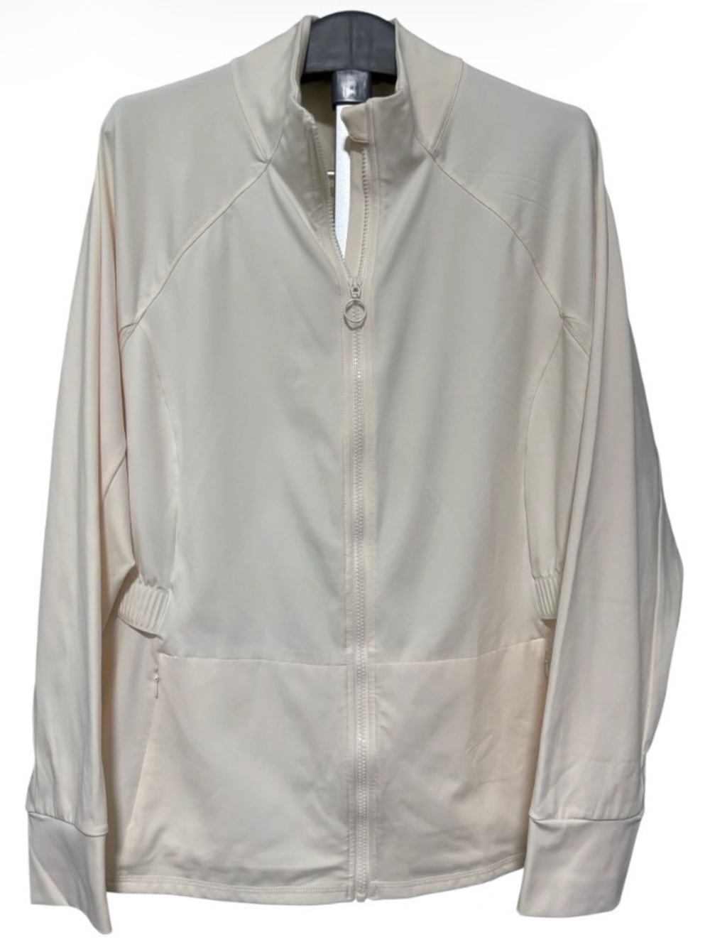 Fabletics Trinity Performance Jacket Cream Athleisure Bundle and Save 3X